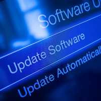 Graphic showcasing a computer screen with update notifications.
